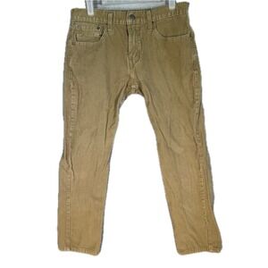 Levi's 502 Men's Jeans 29 X 30 Beige Corduroy Mid-Rise Straight Leg M1581